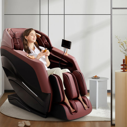 Inbox Zero Larianna Faux Leather Heated Massage Chair & Reviews Wayfair